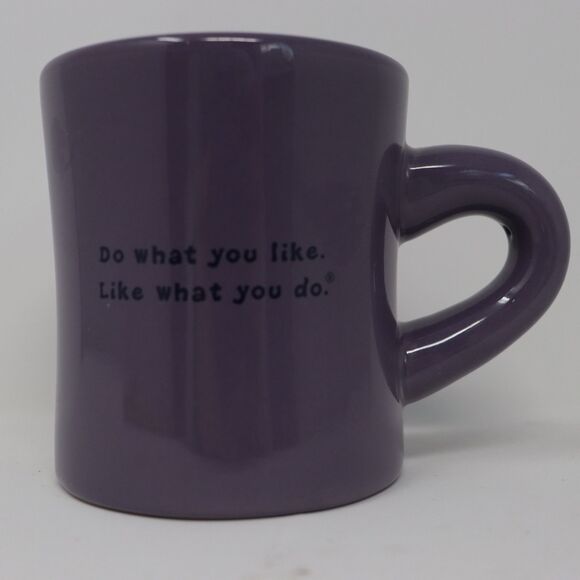 Life Is Good Purple Mug/Cup With Pink Heart - Do What You Like, Like What You Do - Picture 3 of 3